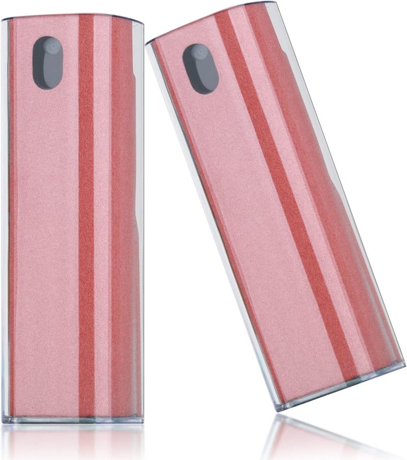 usefulpro 2 Pcs Fingerprint Proof Screen Cleaner, 3 in 1Touchscreen Mist Cleaner Spray Wipe Cleaner Screen Cleaner Soft Fiber Flannel, Safe for All Phones Glasses Tablet Laptop TV Watch Screens (Pink) - Image 1